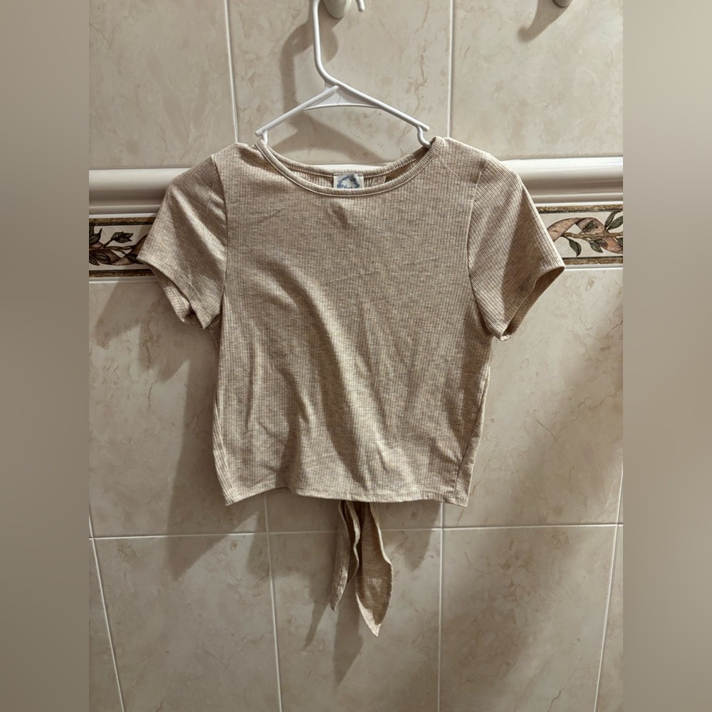 BLUE RAIN crop w/ tie back